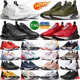 free shipping 270 men women running shoes outdoor lightweight trainers jogging walking mens comfortable sports sneakers triple black Hot Punch