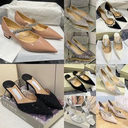Designer dress shoes for women luxury pearl diamond chains high heels womens wedding party high heels