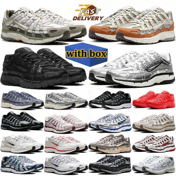 with box p6000 designer running shoes 6000 men women breathable sneakers outdoor durable trainers comfortable sports shoe
