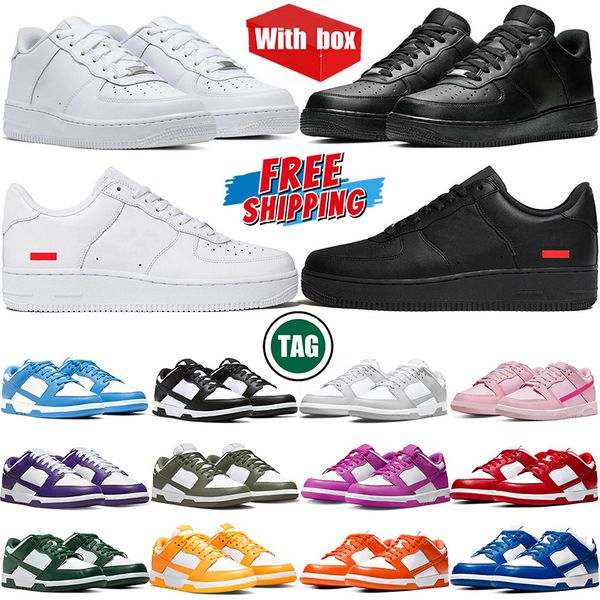 Free shipping With box deisgner Casual shoes mans womans triple white black panda low grey mens trainers outdoor sports running sneakers men wome shoe 36-45