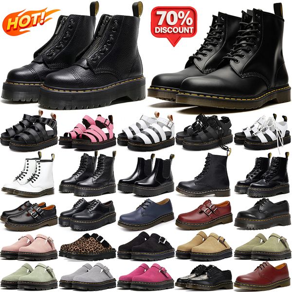2026 Designer Chunky Heel Boots durable sandals for men women stylish Mules nubuck leather Comfortable ankle booties Vintage Streetwear shoes black