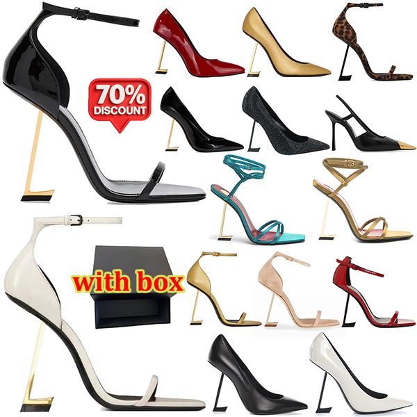 free shipping with box designer high heels women stylish Dress Shoes patent leather suede sandals open Pointed toe Party Wedding Office black gold Pumps